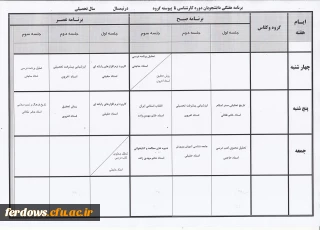 زمان انتخاب واحد ،  برنامه ودروس دوره کارشناسی ناپیوسته ورودی 96