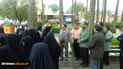 تجمع دانشجویان واحد بنت الهدی صدر فردوس در حمایت از سپاه پاسداران انقلاب اسلامی