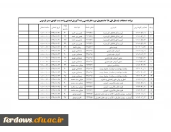 برنامه امتحانی و ارزشیابی اساتید نیمسال اول 98/99 2