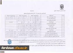 تقویم آموزشی دانشگاه فرهنگیان 3