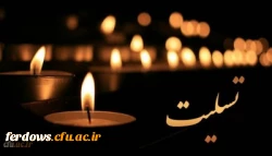 پیام تسلیت و ابراز همدری با مدیریت محترم پردیس های استان جناب آقای دکتر مهدی زاده  2