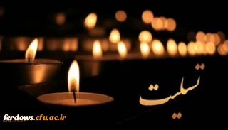 پیام تسلیت و ابراز همدری با مدیریت محترم پردیس های استان جناب آقای دکتر مهدی زاده 