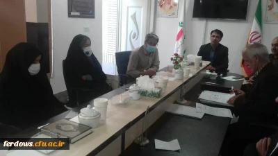 حضور سرپرست،  اساتید و کارکنان واحد بنت الهدی صدر فردوس  در جمع اعضای محترم شورای اسلامی  شهرستان فردوس جهت عرض تبریک هفته شورا