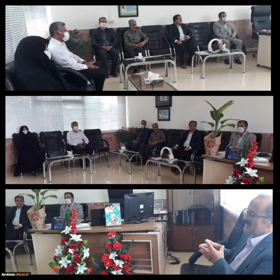 حضور سرپرست واحدبنت الهدی صدر  فردوس به اتفاق اساتید و کارکنان دردفترمدیریت آموزش وپرورش فردوس جهت تبریک هفته بزرگداشت مقام معلم 
 2