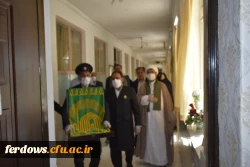 به مناسبت دهه کرامت حضور خادمان حرم حضرت امام رضا(ع) و آوردن پرچم بارگاه مقدس آن حضرت به واحد بنت الهدی صدر فردوس 4