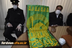به مناسبت دهه کرامت حضور خادمان حرم حضرت امام رضا(ع) و آوردن پرچم بارگاه مقدس آن حضرت به واحد بنت الهدی صدر فردوس 7
