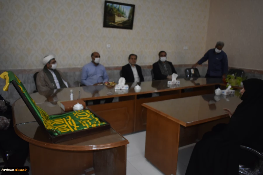 به مناسبت دهه کرامت حضور خادمان حرم حضرت امام رضا(ع) و آوردن پرچم بارگاه مقدس آن حضرت به واحد بنت الهدی صدر فردوس 8