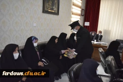 به مناسبت دهه کرامت حضور خادمان حرم حضرت امام رضا(ع) و آوردن پرچم بارگاه مقدس آن حضرت به واحد بنت الهدی صدر فردوس 9