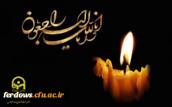 پیام تسلیت سرپرست دانشگاه فرهنگیان واحد بنت الهدی صدر فردوس به مناسبت درگذشت همسر مکرمه نماینده معزز ولی فقیه در استان خراسان جنوبی 2