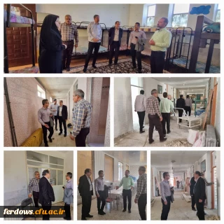 بازدید معاون سیاسی امنیتی و اجتماعی فرمانداری از خوابگاه های دانشجویی دانشگاه فرهنگیان فردوس