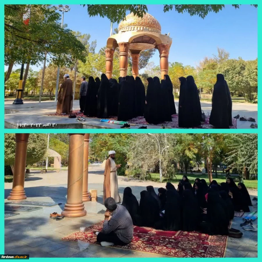 برگزاری نماز جماعت ظهر و عصر به امامت حجت السلام رمضانی در جوار شهدای گمنام 2