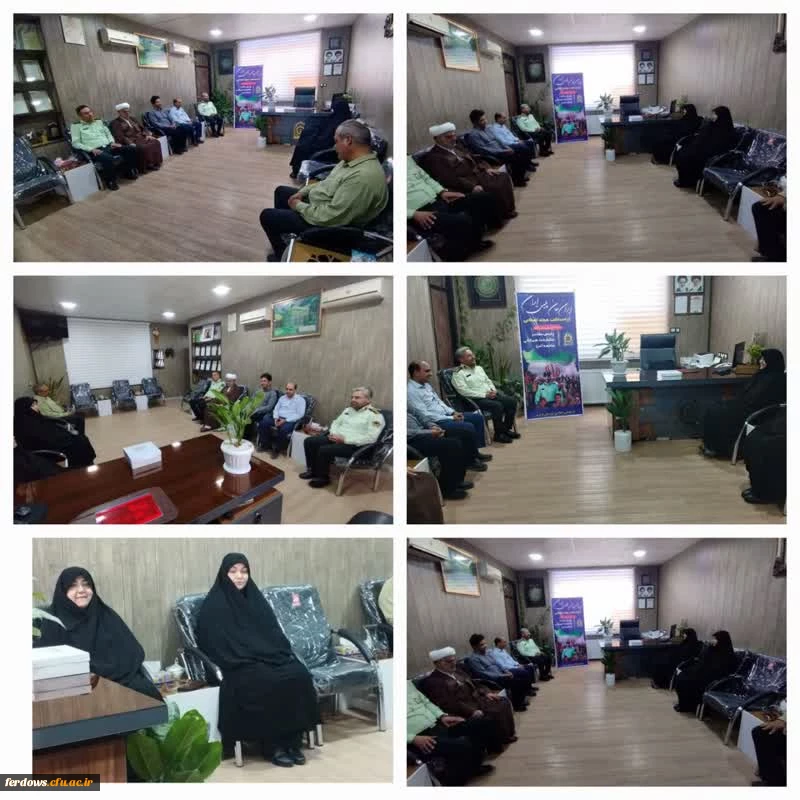 دیدار سرپرست دانشگاه فرهنگیان مرکز بنت الهدی صدر فردوس با فرماندهی نیروی انتظامی شهرستان فردوس 2